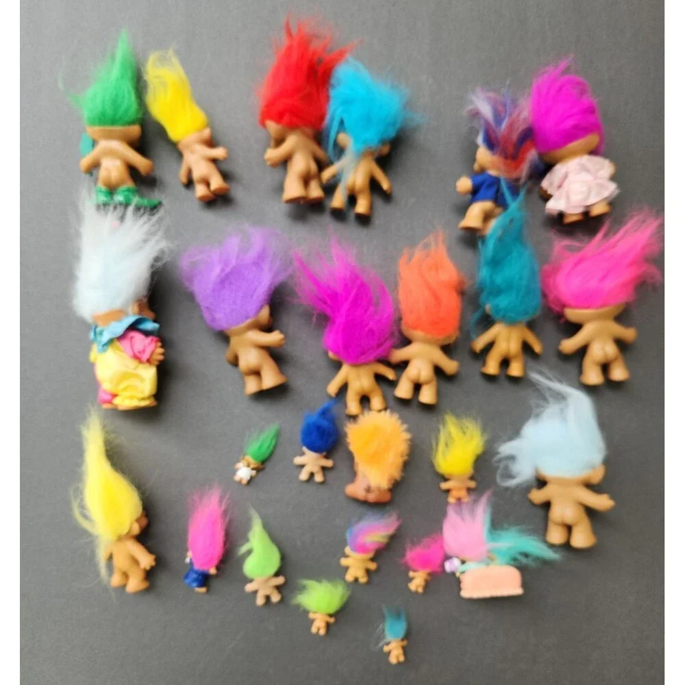 Vintage Troll Doll Lot 80s 90s Russ Berrie Ace Novelty Dam 25 Toys